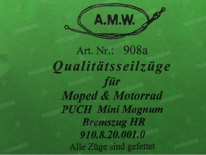 Bowdenzug Puch Magnum X Bremszug hinten A.M.W. 